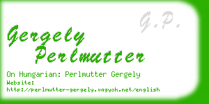 gergely perlmutter business card